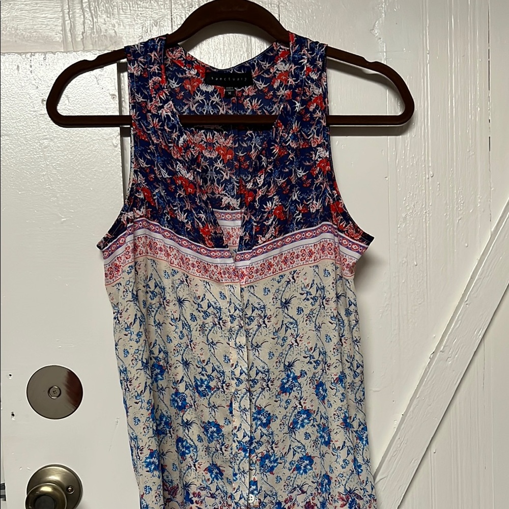 Sanctuary Multicolor Floral Tank Top